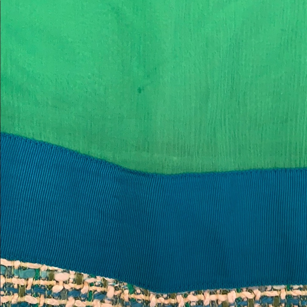 kate spade Green and Teal Midi Dress with Tweed Skirt - Picture 7 of 8